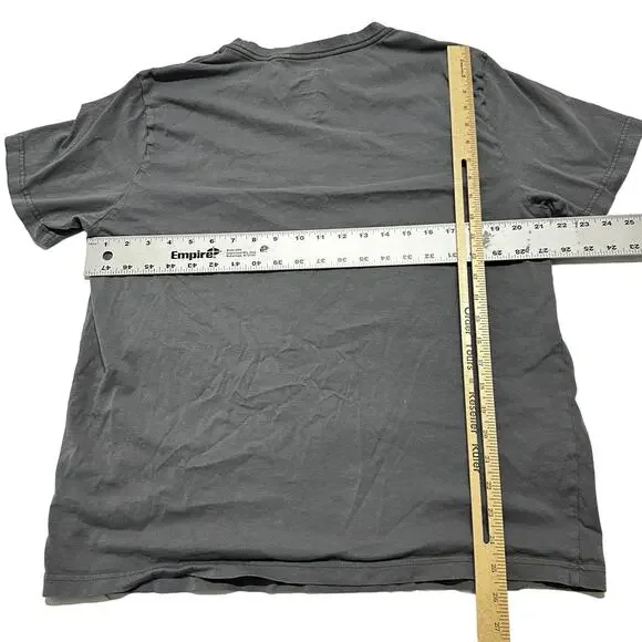 Hurley Tee Shirt Men Size L Gray Short Sleeve 100% Cotton Crew Neck Y2K Skater - Picture 3 of 6